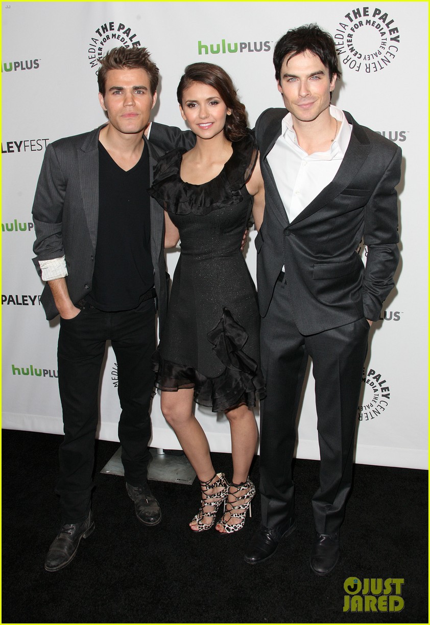 Paul Wesley Ian Somerhalder And Nina Dobrev Nina Dobrev & Ian Somerhalder: 'Vampire Diaries' at PaleyFest!: Photo