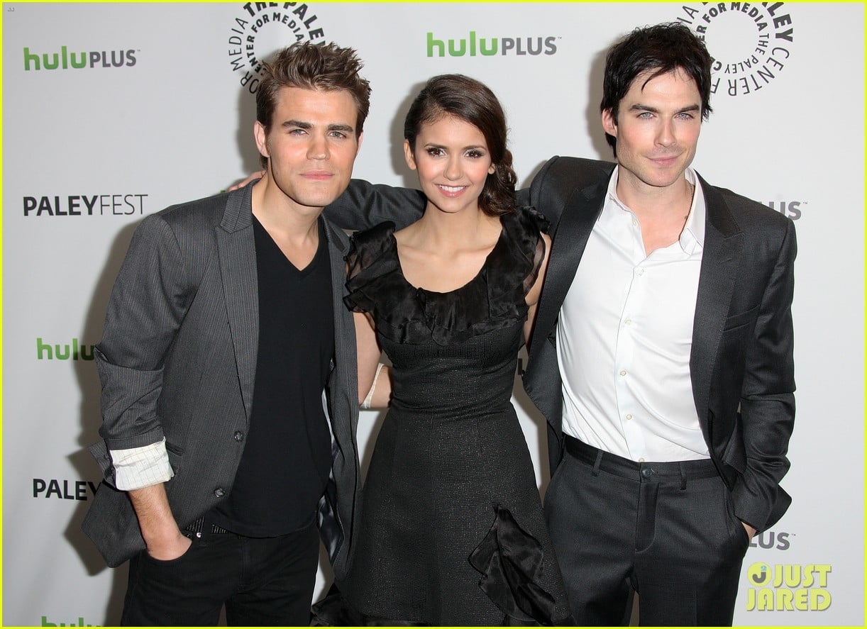 Paul Wesley Ian Somerhalder And Nina Dobrev Nina Dobrev & Ian Somerhalder: 'Vampire Diaries' at PaleyFest!: Photo