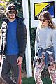 leighton meester adam brody morning dog walk 03
