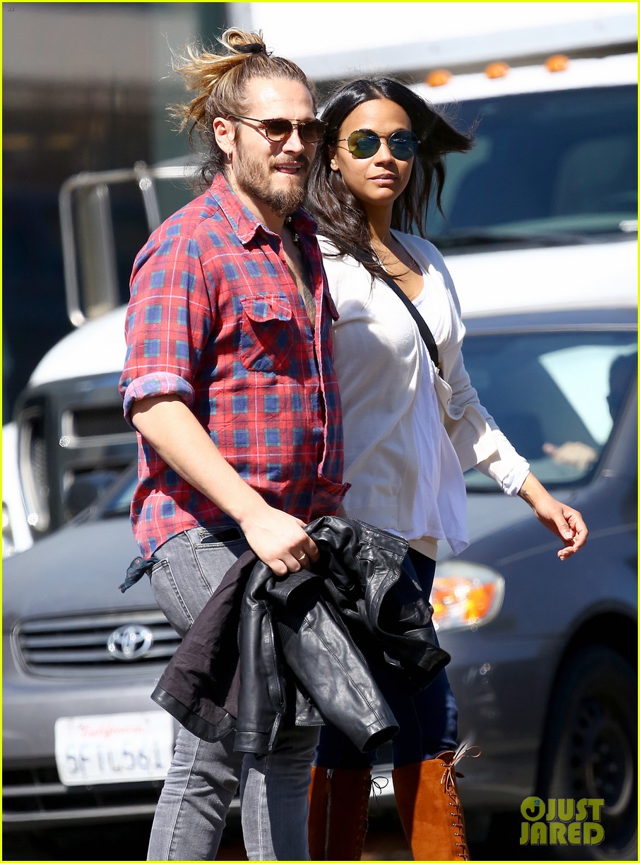 Zoe Saldana and Marco Perego in Hollywood 3/5 Lipstick Alley