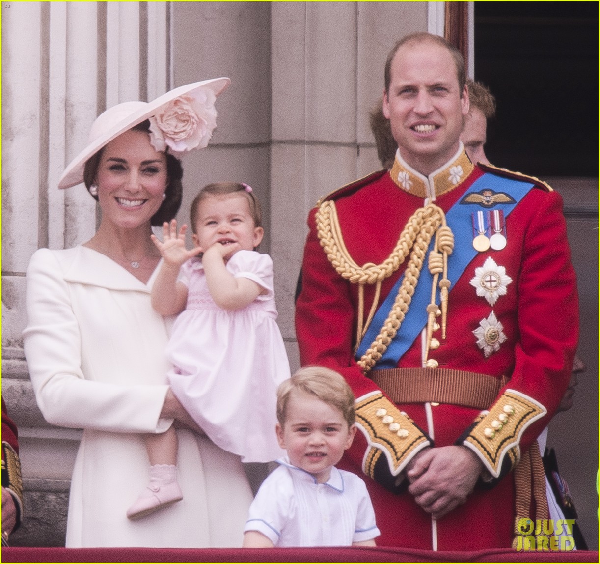 Princess Charlotte & Prince George Join Will & Kate for Trooping the Colour Ceremony ...