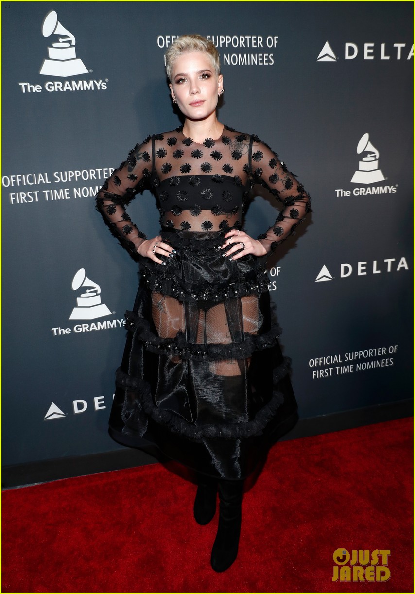Halsey Suffered A Nip Slip At Delta S Pre Grammy Event Photo 3856786 2017 Grammys Weekend Daya Elle King Gabby Douglas Halsey Kirstin Maldonado Serayah Serinda Swan Pictures Just Jared