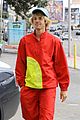 justin bieber red jacket pants 31