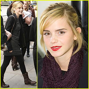 Harry Potter starlet Emma Watson sits front row with fashion model pal Alexa