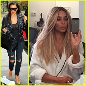 Kim Kardashian Goes Back to Blonde Hair - See Her New Look!