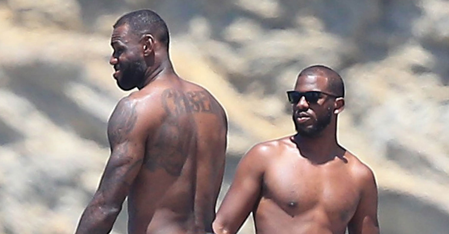 LeBron James & Chris Paul Go Shirtless in Ibiza! - Just Jared