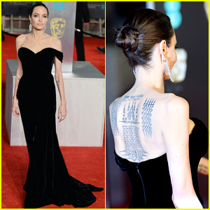 Angelina Jolie Stuns at BAFTAs 2018 In Sleek Black Dress